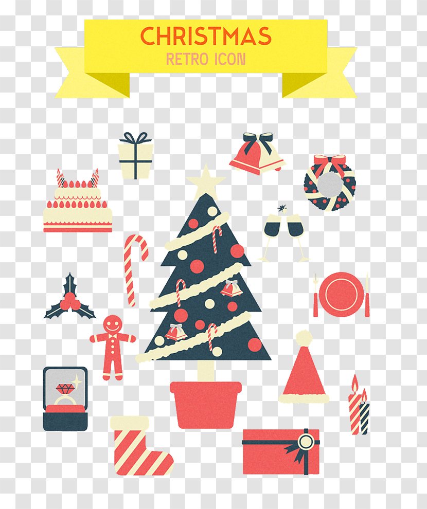 Santa Claus Christmas Gingerbread Man Clip Art - Cone - Cartoon Patterns Transparent PNG