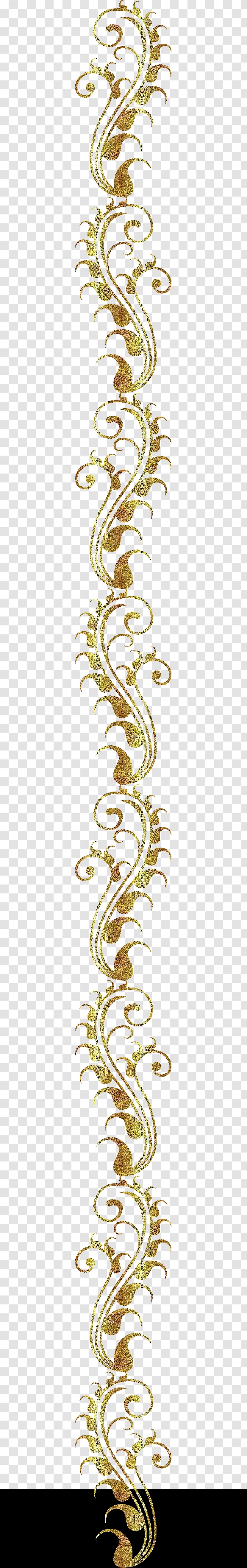 Line Angle - Yellow - Hand-painted Floral Decorative Borders Transparent PNG