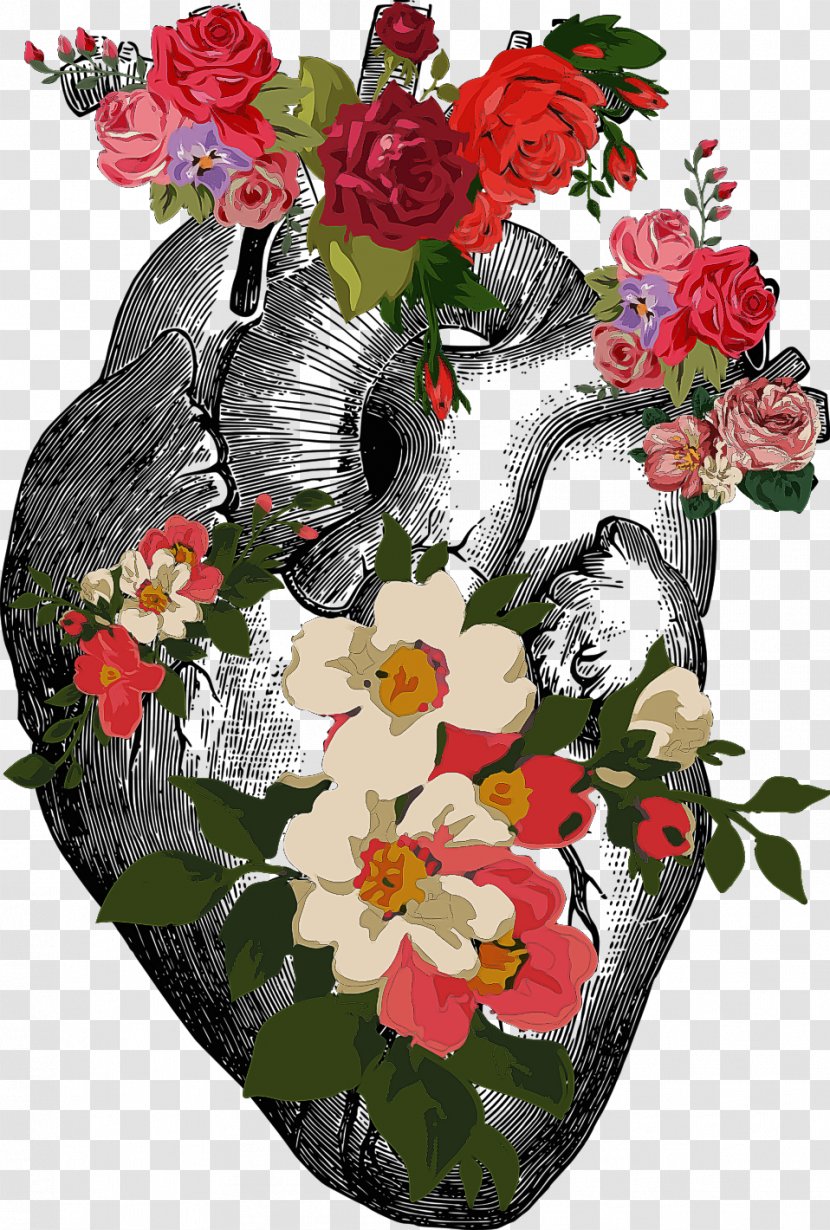 Flower Anatomy Desktop Wallpaper Art - Bouquet - Blooming Ink Sticks Transparent PNG