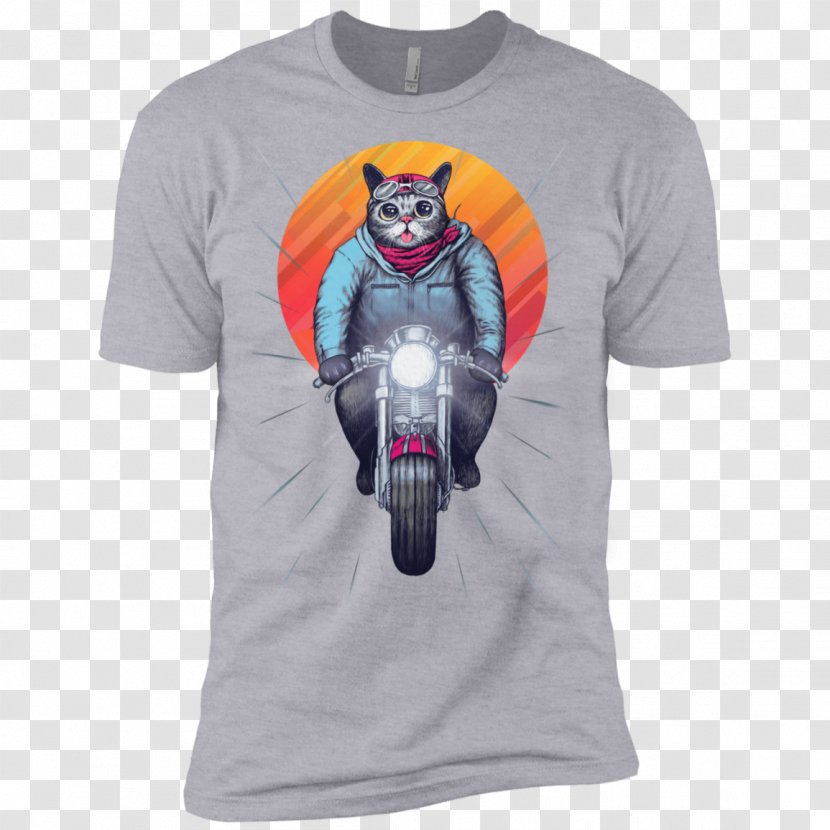 T-shirt Dog Hoodie Sleeve - Active Shirt - Riding Motorbike Transparent PNG