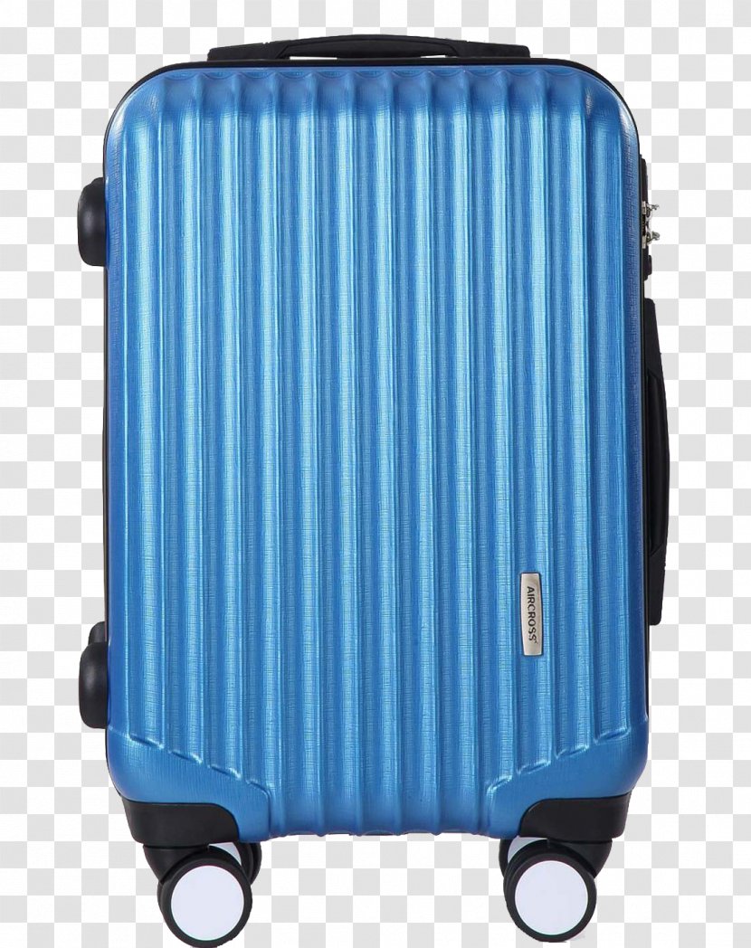 Hand Luggage Blue Suitcase - Watercolor Painting - Emery Cloth Grain 24 Inch Transparent PNG