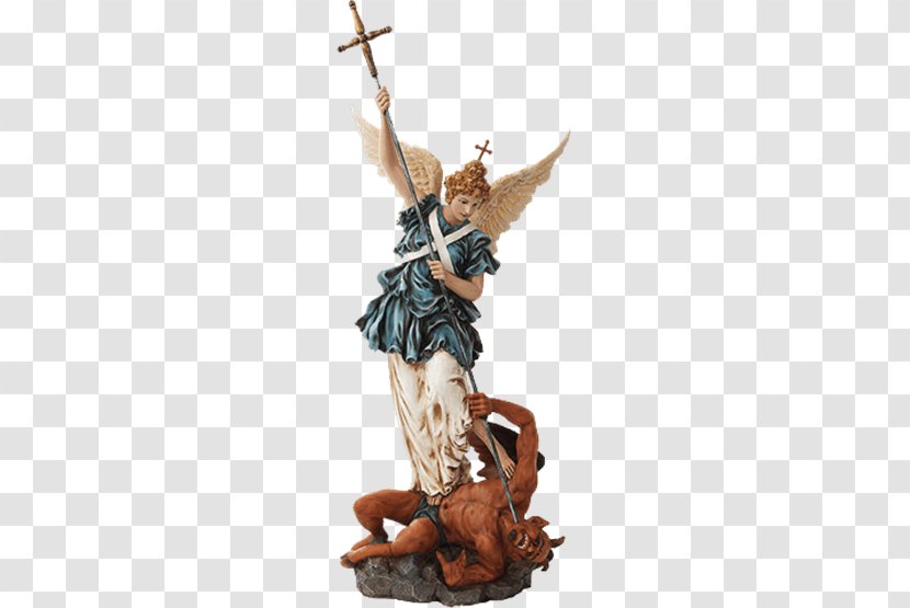 Michael Archangel Statue Sculpture - Demon - Angel Transparent PNG