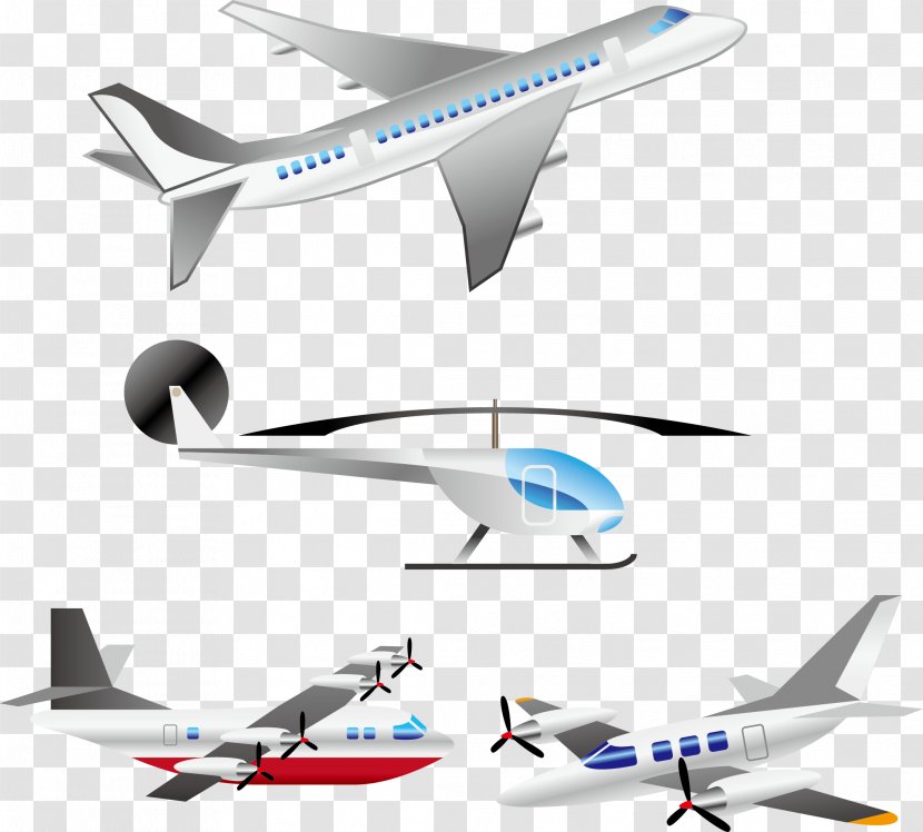 Airplane Aircraft Illustration - Helicopter Transparent PNG