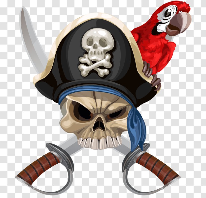 Parrot Piracy Hat Jolly Roger - Illustration - Pirate Flag Transparent PNG