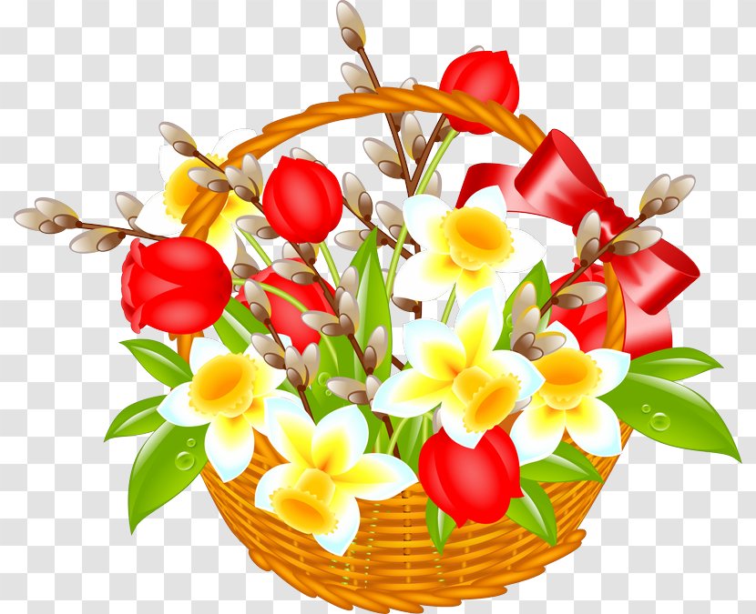 Vector Graphics Stock Illustration Easter Basket - Gift - Flowers Day Clip Art Transparent PNG