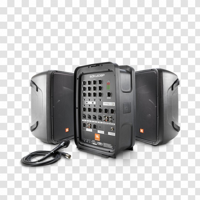 Microphone Public Address Systems JBL EON208P Loudspeaker - Electronics Accessory Transparent PNG