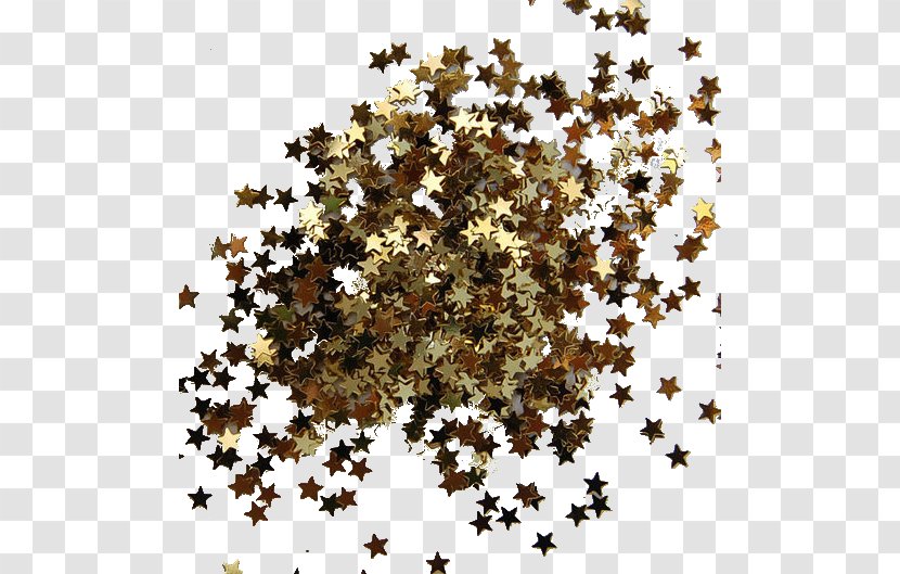 Star Gold Confetti Glitter Metallic Color - Sequin Transparent PNG