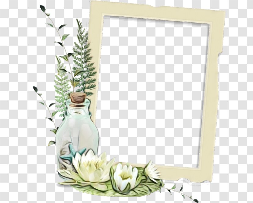 Watercolor Flowers Frame - Vascular Plant - Interior Design Transparent PNG