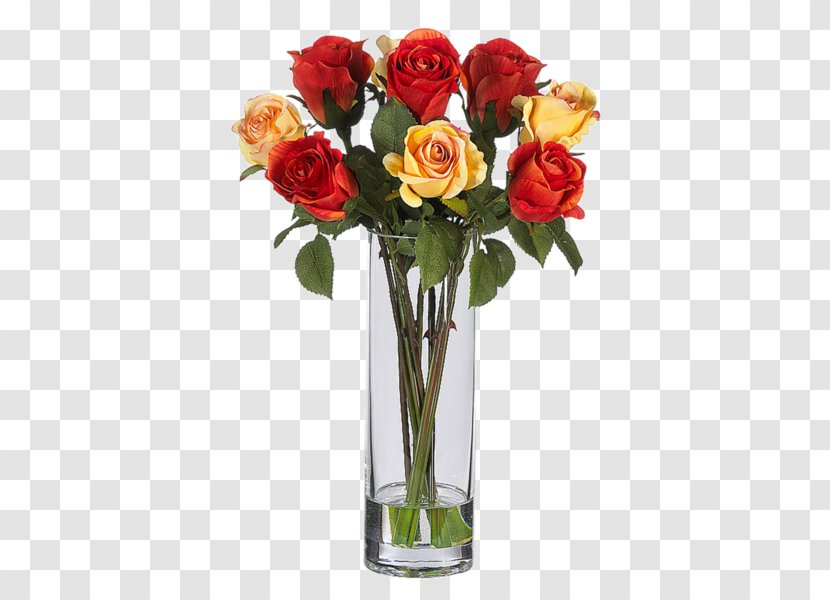 Flower Vase Rose Floral Design Silk - Bottle Flowers Transparent PNG