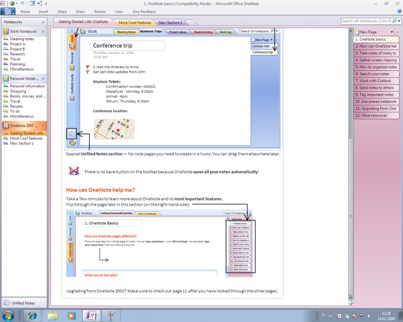 Microsoft Office 2010 Screenshot OneNote Transparent PNG
