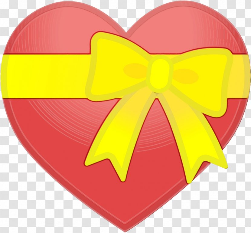 Heart Yellow Pink Clip Art Ribbon - Symbol Love Transparent PNG