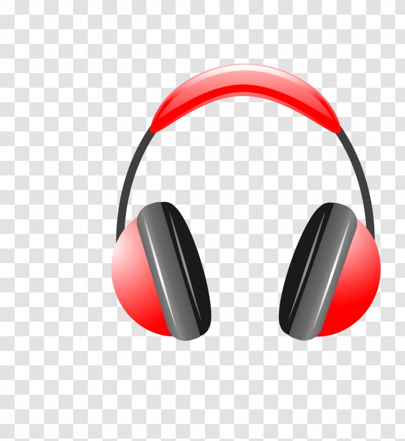 Headphones Microphone Headset - Tree - Red Vector Transparent PNG