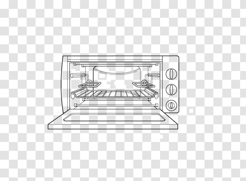 Kitchenware Convection Oven Kitchen Utensil Cell - Monochrome Transparent PNG
