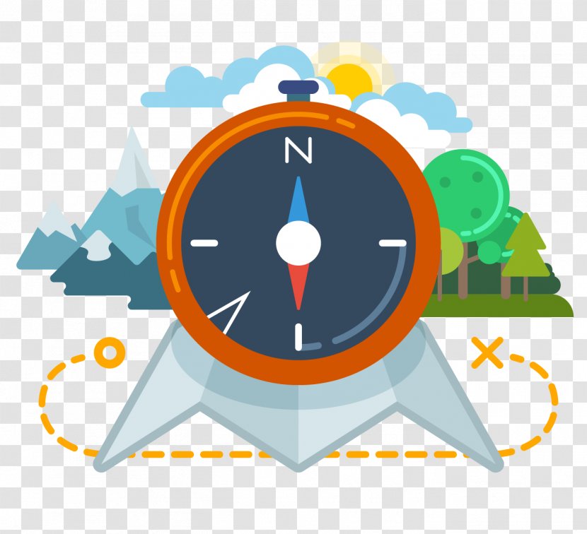 Illustration - Technology - Vector Outdoor Travel Compass Transparent PNG