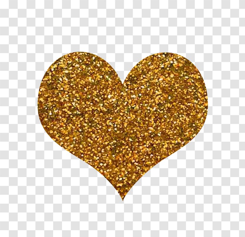 Glitter Gold Nail Polish Color Wall - Colored - Heart Transparent PNG