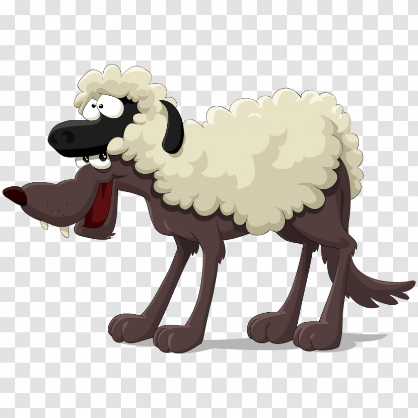 Gray Wolf Sheep The Boy Who Cried Royalty-free - Vector Transparent PNG