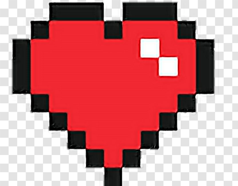 8-bit Color Heart Pixel Art - Love - Upscale Transparent PNG