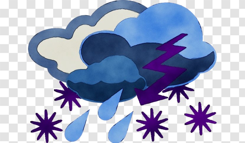 Tornado Cartoon - Wet Ink - Electric Blue Heart Transparent PNG