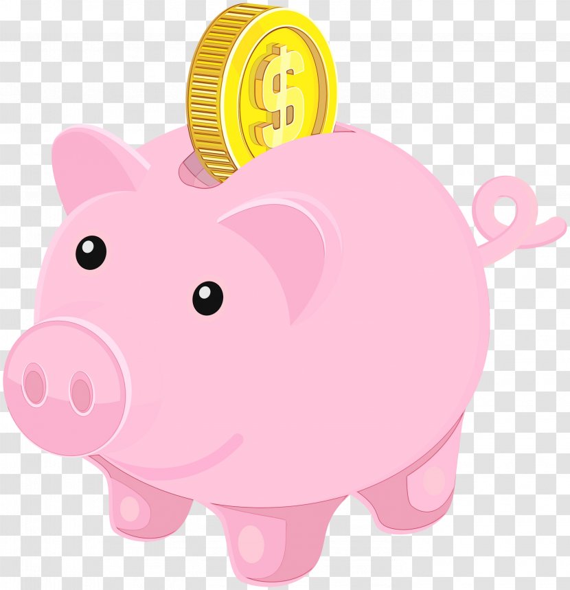 Piggy Bank Clip Art Saving - Animal Figure - Pig Transparent PNG