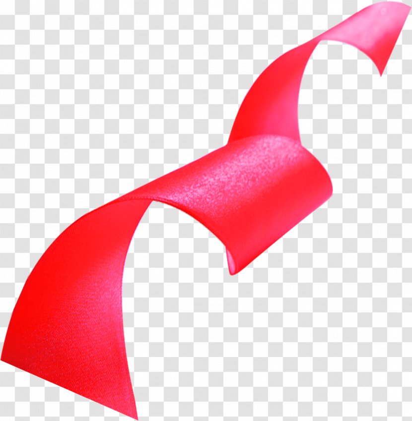 Red Ribbon Satin Silk - Wrapped Transparent PNG