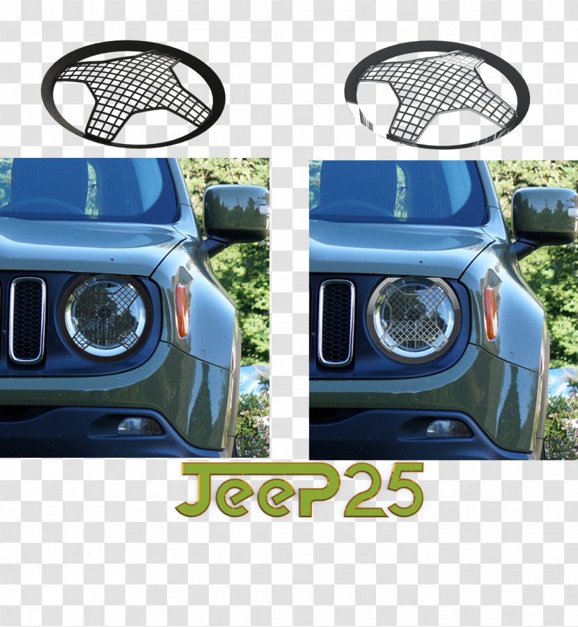 Headlamp 2015 Jeep Renegade Sport Utility Vehicle Car - Hood Transparent PNG
