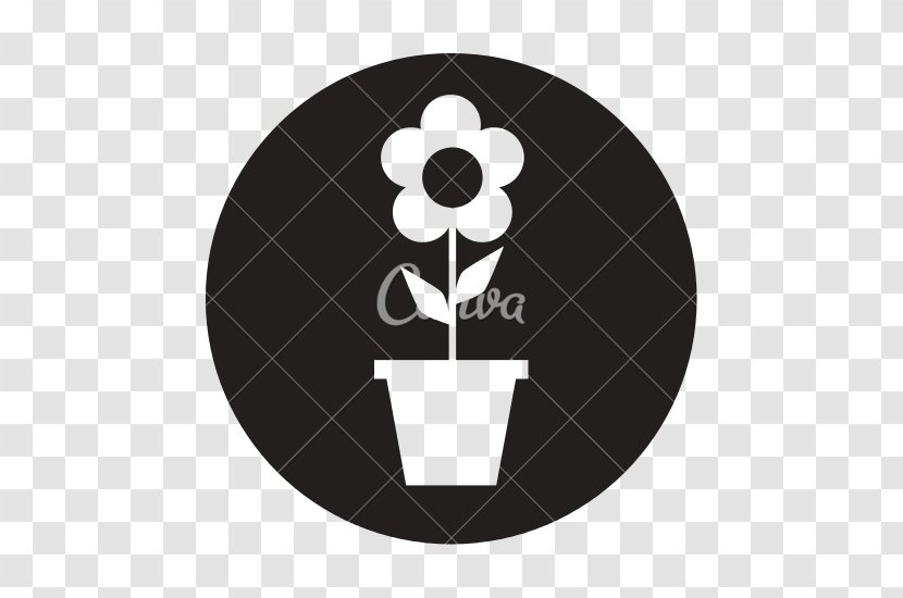 Silhouette Symbol Black Font - Flowerpot Transparent PNG