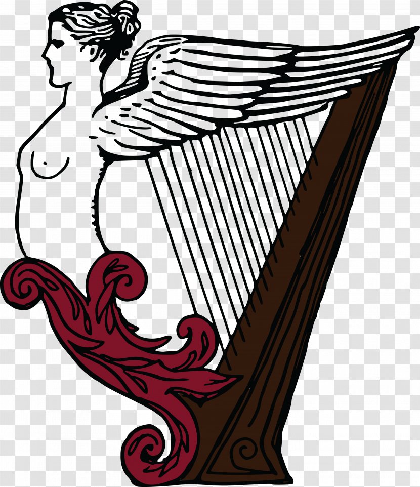 Celtic Harp String Instruments Musical Clip Art - Flower Transparent PNG