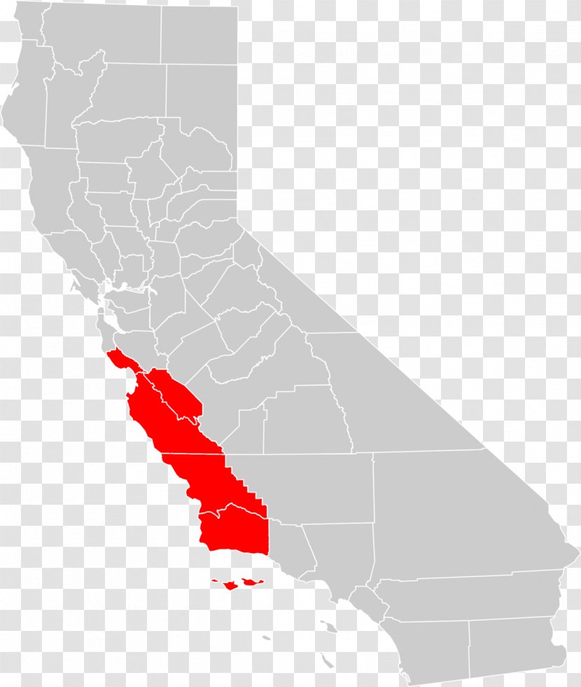 Southern California Central Valley Stanislaus County, San Joaquin - Map Transparent PNG