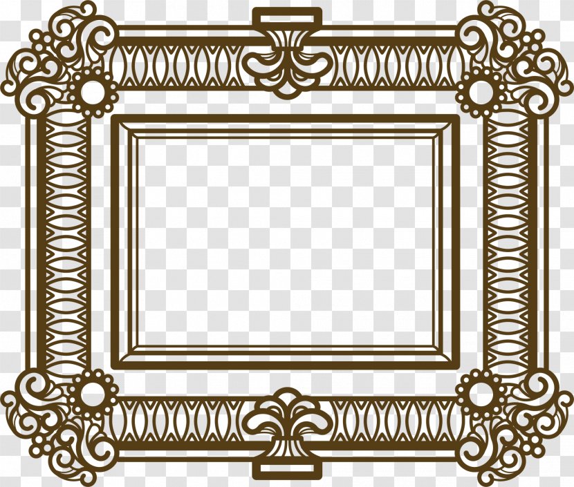 Pattern - Picture Frame - Coffee Lines Transparent PNG