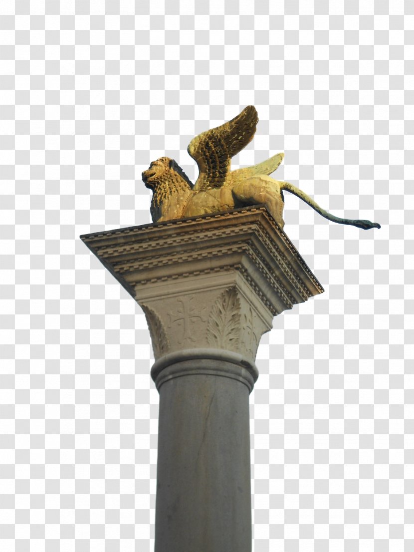 Piazza San Marco Sculpture - Greek Column Transparent PNG