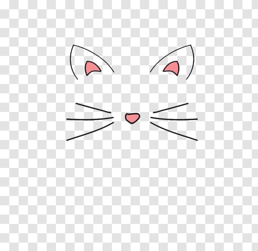 Whiskers Kitten Domestic Short-haired Cat Mask - Silhouette - Ear Transparent PNG