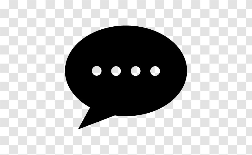 Online Chat Room Bubble Speech Balloon - Black And White Transparent PNG