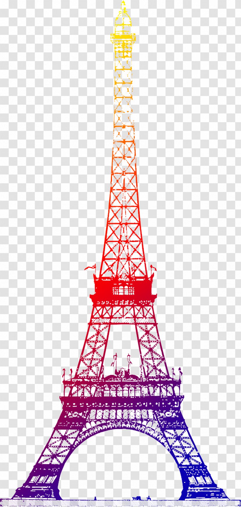 Eiffel Tower Shukhov Silhouette Transparent PNG