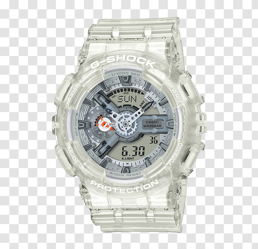 G-Shock Shock-resistant Watch Casio Tough Solar - Silver Transparent PNG