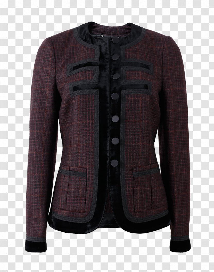 Flight Jacket Coat Sweater Clothing - Sleeve - Plaid Transparent PNG