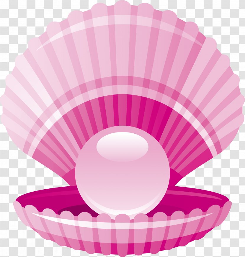 Clam Pearl Seashell - Color - Pink Fresh Shell Transparent PNG