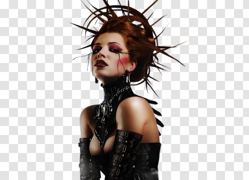 Goth Subculture Gothic Fashion Art Steampunk - Model - Black Hair Transparent PNG