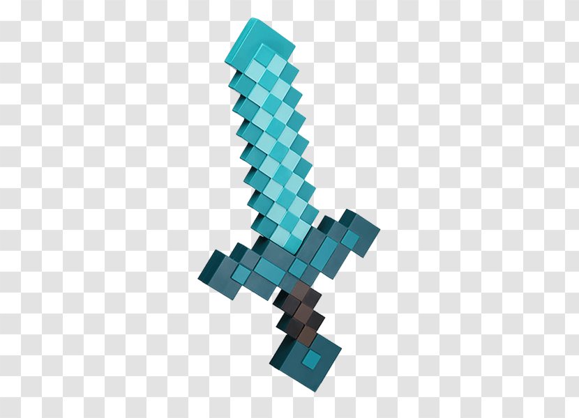 Minecraft Video Game Pickaxe Diamond Sword Transparent PNG
