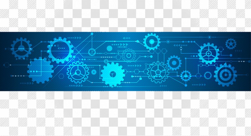 Gear Information Technology - Blue - And Background Transparent PNG