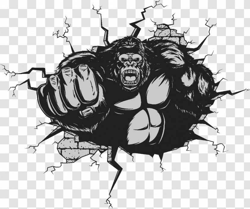 Gorilla Ape King Kong Illustration - Human Behavior - Creative Transparent PNG