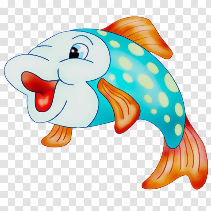 Cartoon Fish Animal Figure Clip Art - Watercolor Transparent PNG