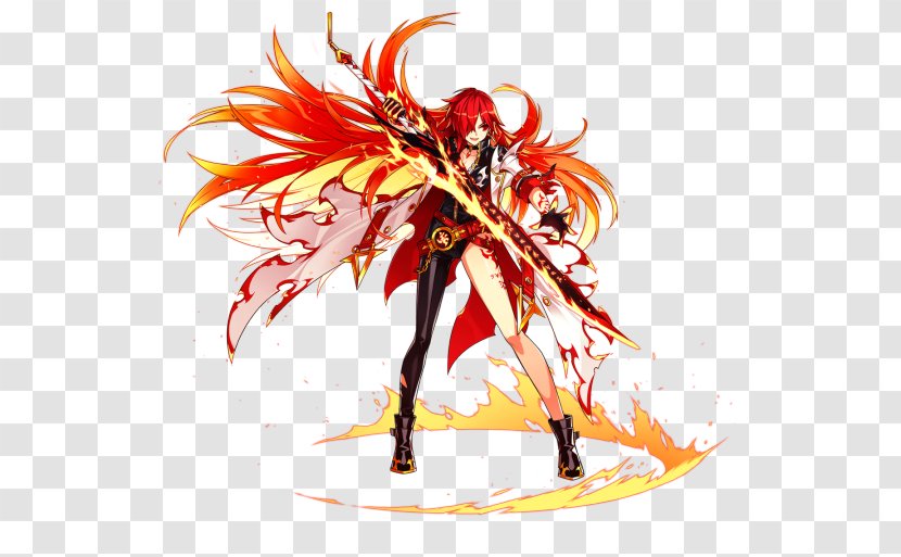 Elsword Elesis Flame Game Character - Video Transparent PNG