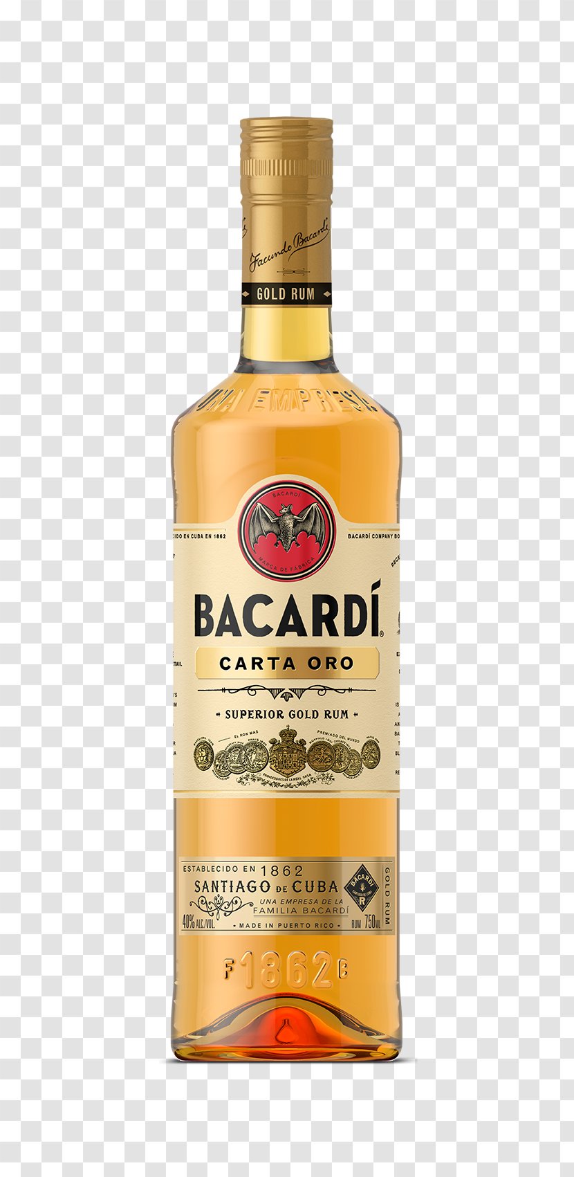 Bacardi Superior Light Rum Liquor Whiskey - Vodka Transparent PNG