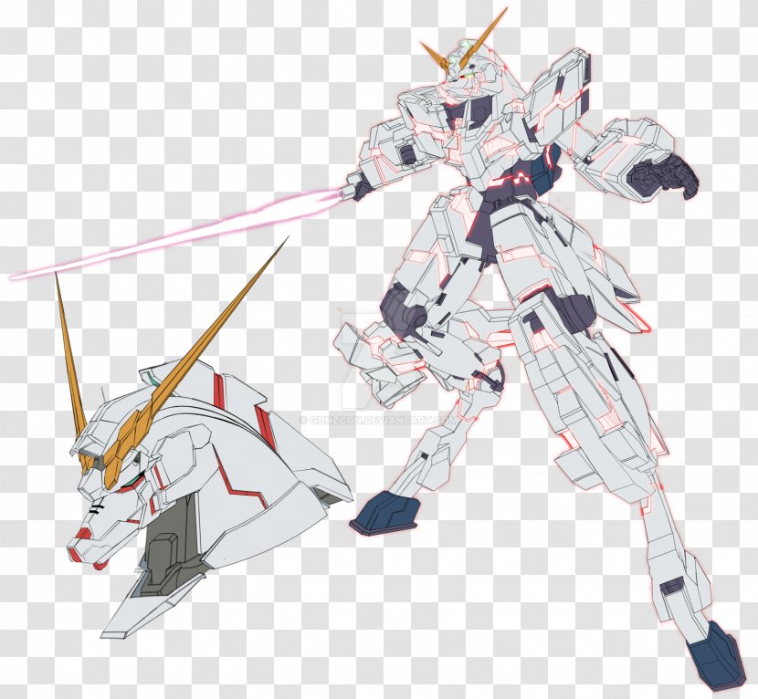Mobile Suit Gundam Unicorn RX-0 独角兽高达 Drawing Newtype - Art Transparent PNG