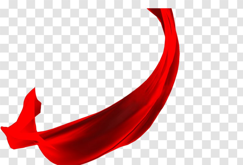 Red Ribbon Pongee - Festival Transparent PNG