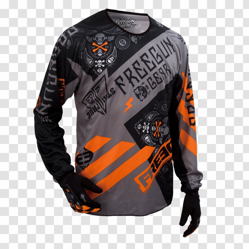 T-shirt Motocross Cycling Jersey Downhill Mountain Biking - Sleeve Transparent PNG