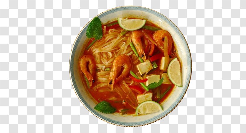 Laksa Tom Yum Thailand Thai Cuisine Red Curry - Noodle - Yam Kung Fentang Transparent PNG