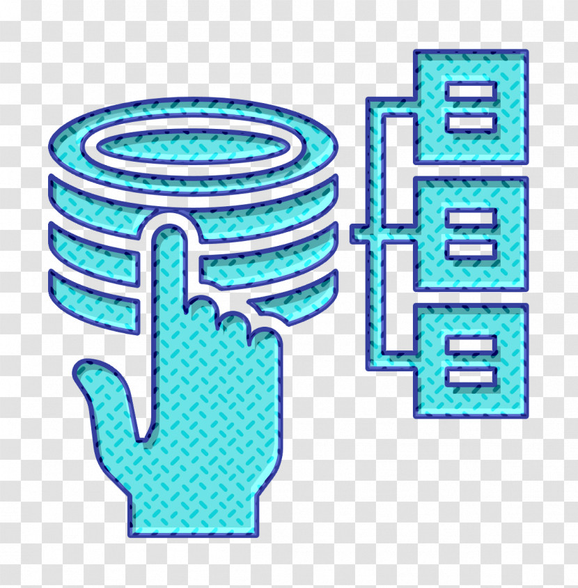 Database Icon Organize Icon Big Data Icon Transparent PNG