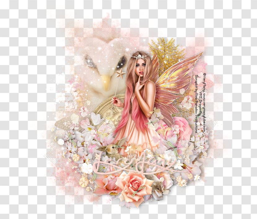 Fairy Figurine Pink M Angel - Garden Transparent PNG