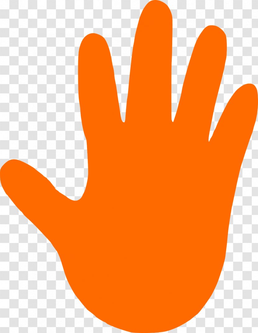 Hand Clip Art - Orange Transparent PNG